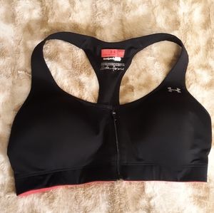 Under Armour Heat Gear Zip Front Sports Bra